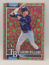 2026 Topps Series 1 Carson Williams RC Holiday Dots Green Pink #25