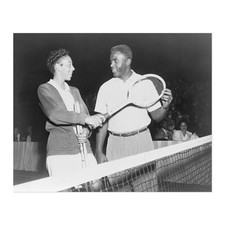1951 Althea Gibson with Jackie Robinson Photo Print Poster Wall Art