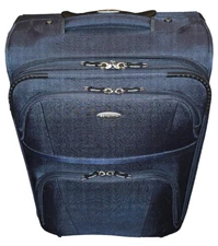 Samsonite Carry-On Spinner Luggage 4-Wheel Suitcase Blue Travel Bag TSA Handle