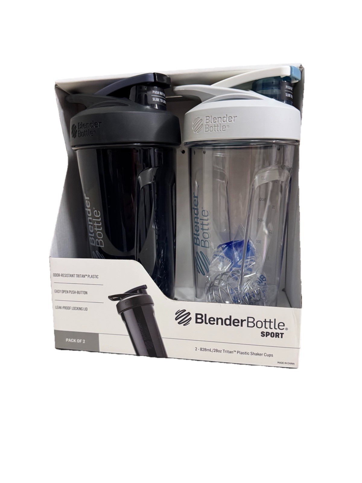 BlenderBottle Sport 28oz Tritan Leakproof BPA-Free Shaker Pa