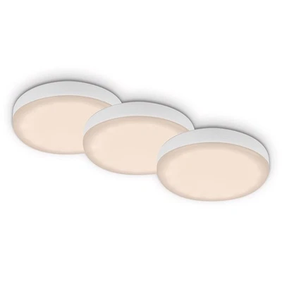 3 x Briloner LED Einbauleuchten Weiß rund Ø7,5cm IP44 3W 350lm Warmweiß 3000K - Bild 1 von 4