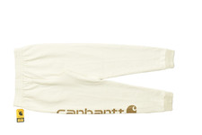 Carhartt Kids Youth Large 14-16 Fleece Logo Sweatpants Malt Cream Off-White NWT