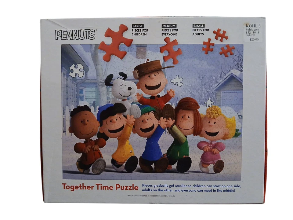 Peanuts Gang Ceaco Puzzle 400 Piece Together Time 18x24 Complete - Image 4 of 4