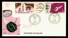 DR WHO 1966 FRENCH POLYNESIA FDC SPACE SATELLITE A1 GUTTER PAIR M80958