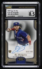 2020 Topps Tier One Break Out Auto 26/299 Bo Bichette #BOA-BBI CSG 8.5 Auto x3x