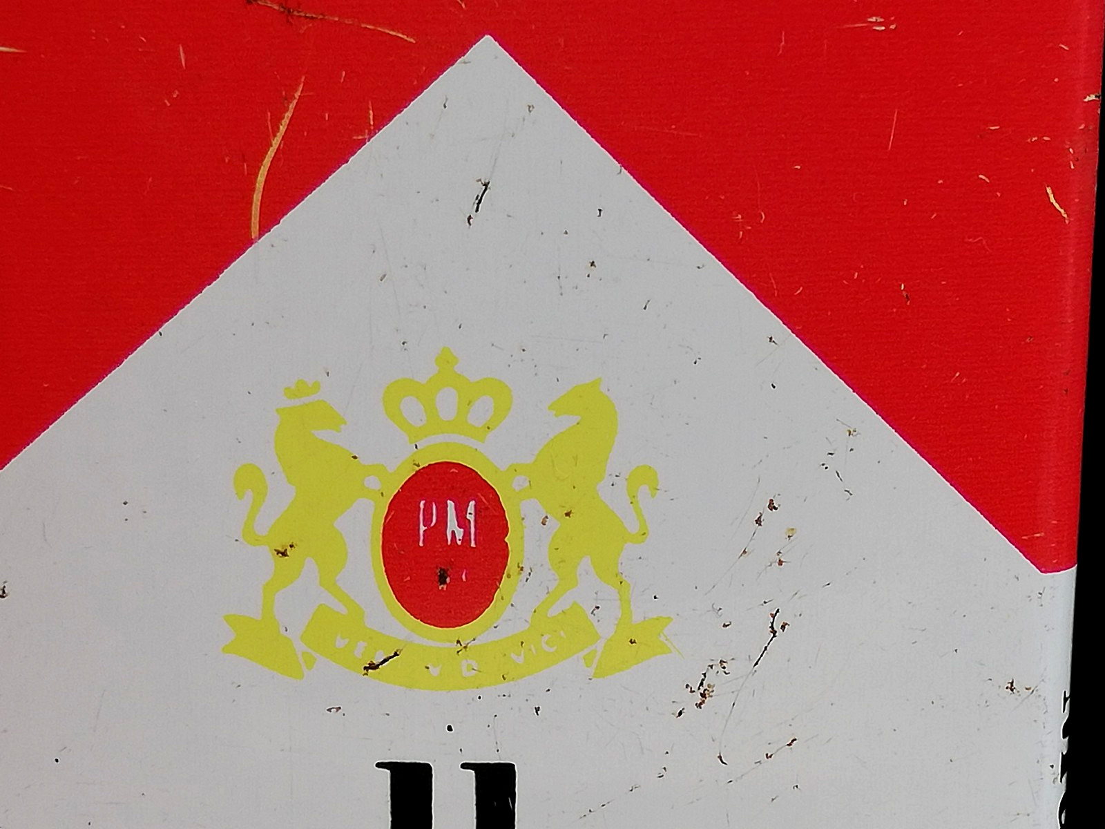 Marlboro Vintage Tin Box. Cigarette Pack. Storage Box. Hard Used