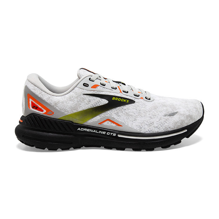 Мужские кроссовки Brooks Adrenaline GTS 23, Устричный / Черный / Красно-оранжевый, 10,5 Г, Средний размер, США