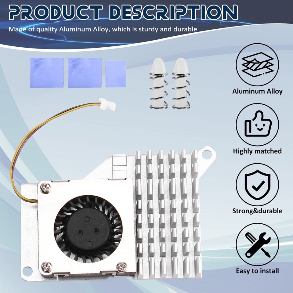 For 5 Pi5 Active Cooler with Speed Cooling Fan Radiator Heatsink ...