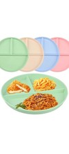 4 Pcs Divided Dinner Plates Sets, 9 Inch Portion Microwave Divided Plates, Diet