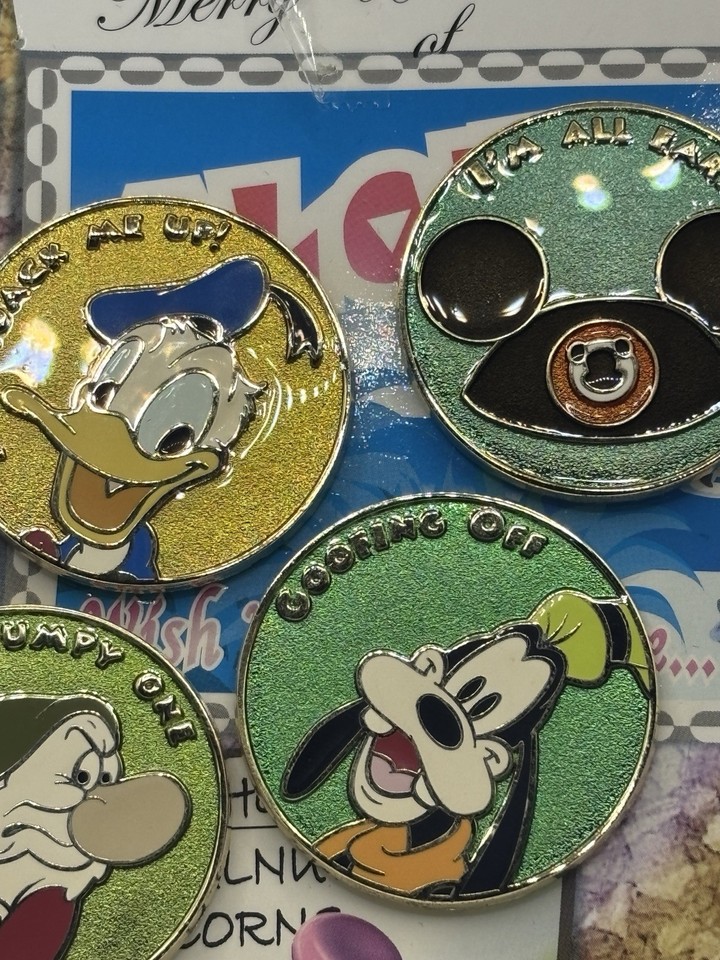 Disney Pin Set (5) LE 1000 Dopey Grumpy Donald Duck Goofy Mickey Mouse ...