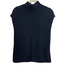Express Mock Neck Knit Sweater Sleeveless Black Womens Size Medium