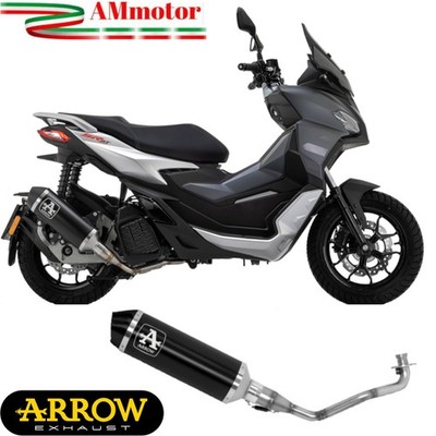 Auspuff Komplette Motorrad Aprilia SR 200 GT 2024 Arrow Urban Alles Schwarz