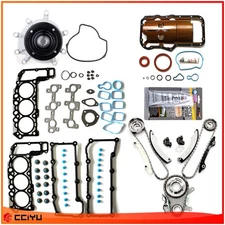 Fit For 2002-2003 Jeep Liberty 3.7L Full Gasket Set Water Pump Timing Chain Kit
