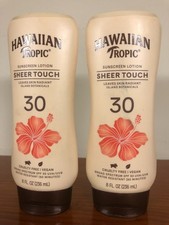 2 pk Hawaiian Tropic Sheer Touch Sunscreen SPF 30 8 fl oz EXP 05/27 1.94 per gallon