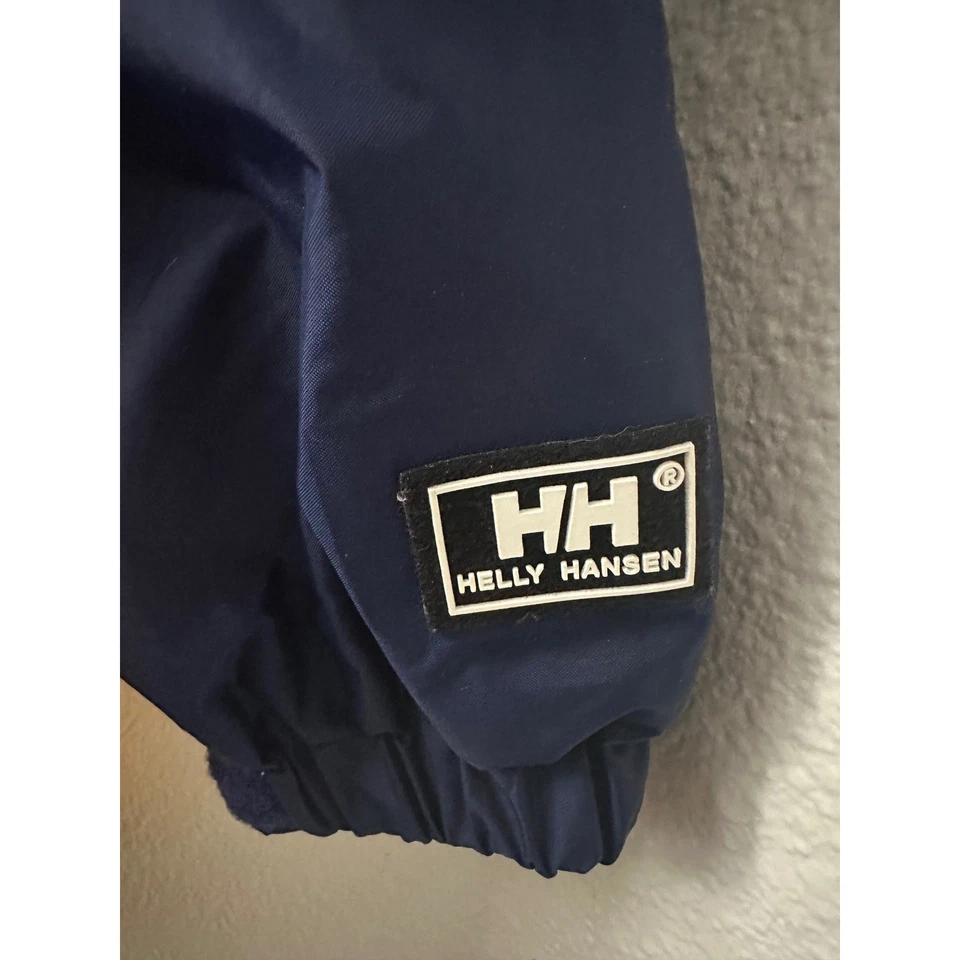 Helly Hansen 可打包夹克黄色海军风连帽防水风衣男式 S — 第 4/4 张图片