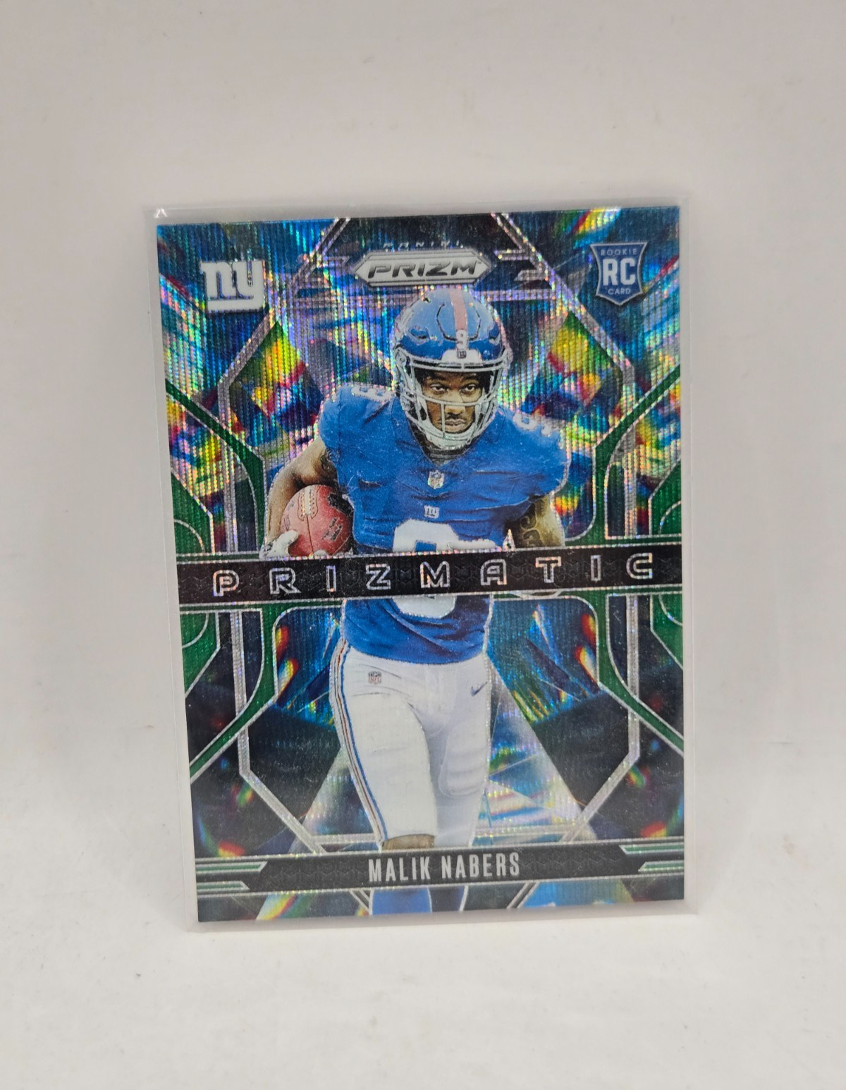 Malik Nabers 2024 Panini Prizm #13 Green Ice Prizmatic Rookie RC