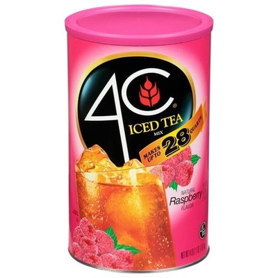  Choose your flavor  4C Natural Peach, Lemon Raspberry Iced Tea Mix, 66.1 oz