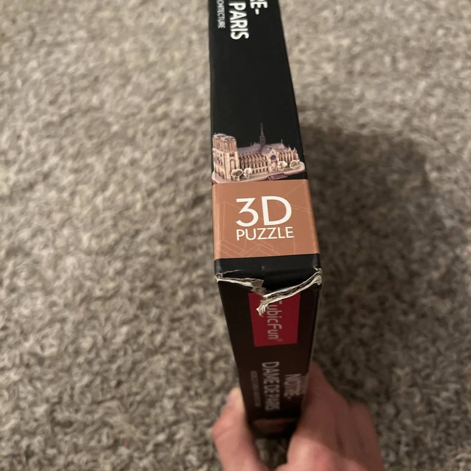 CubicFun 3D Puzzle of Notre Dame de Paris Church Model Kit 293 Pieces NEW Sealed - Image 2 of 4