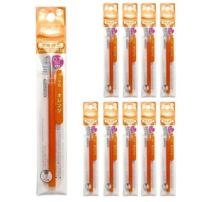 Pilot Friction Ball Refill 0.7mm Orange LFBKRF12F-O 10 Pieces