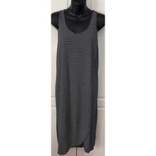 Gap Blue/White Striped Faux Wrap Racerback Tank Dress Size M