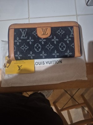 Louis Vuitton Zippy Wallet Monogram Denim Blue Never Used With Dust Bag Paris