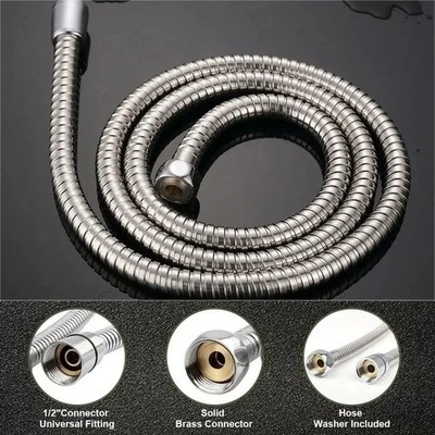 Edelstahl Brauseschlauch Duschschlauch 1,5M 2M 3M Bad Brause Dusch Schlauch DE