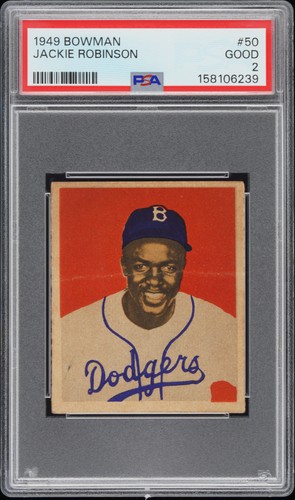1949 BOWMAN #50 JACKIE ROBINSON PSA 2