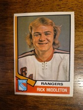 1974-75 O Pee Chee Rick Middleton New York Rangers Rookie Card #304. rookie card picture