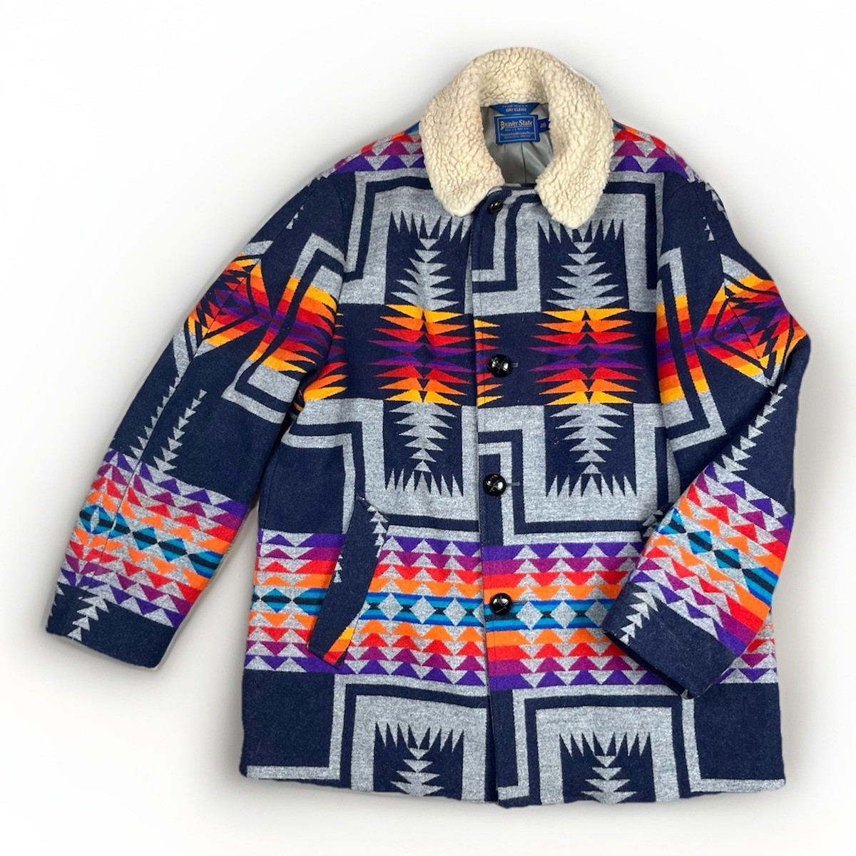 Vtg Pendleton Beaver State Coat Jacket Mens Sz 46 Chief Joseph 