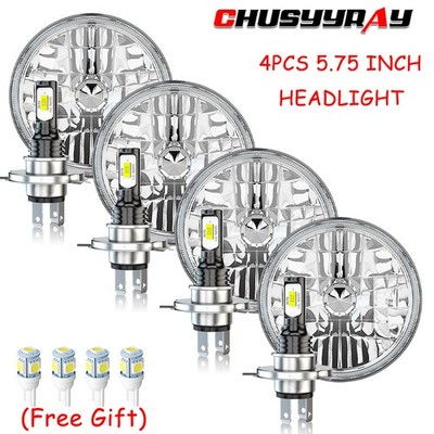 4pcs 5.75'' 5-3/4 LED Headlights Hi/Lo For Chevy Corvette 62-82 Chevelle