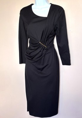 Escada Kleid schwarz drapiert, Gr. M/L 38/40, sehr guter Zustand