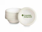 100 Bagasse Bowls Party Plates For hot Food Bio Eco Disposable Paper Set 8oz