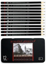 Professional 12-Set Sketch Drawing Pencils set for Kids & Adults Beginner(8B-2H)