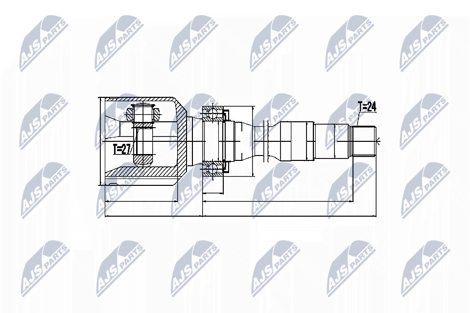 Hardy Disc, Propeller Shaft Driveshaft suitable for Toyota Corolla 1.6 06- - Image 2