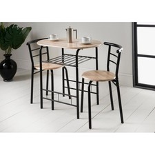 Dining Table Breakfast Bar 2 Chairs Set Metal Frame-Damage Box
