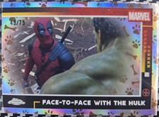 2025 Topps Chrome Marvel Deadpool Face To Face With The Hulk /75