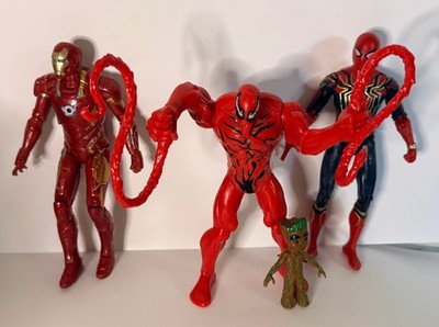 4x Marvel Avengers 15cm Figur Ironman, Spider-Man, Groot, Venom / Carnage