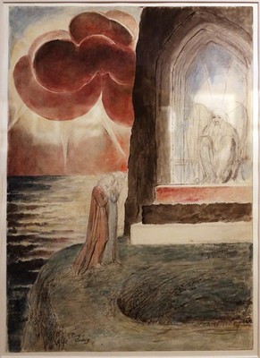 William Blake - Dante and Virgil Approaching the Angel Guarding the Gate of Purg
