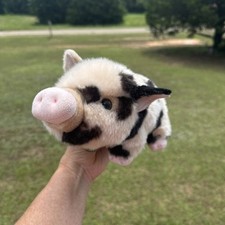 Aurora Miyoni Tots Tan Black Spotted Pot Bellied Piglet Pig Plush 10"