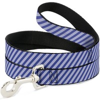 "Dog Leash Diagonal Stripes Pastel Blues Narrow 0.5\" (Us Import)"