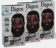 3 Pack Bigen EZ Color For Men M3 Darkest Brown