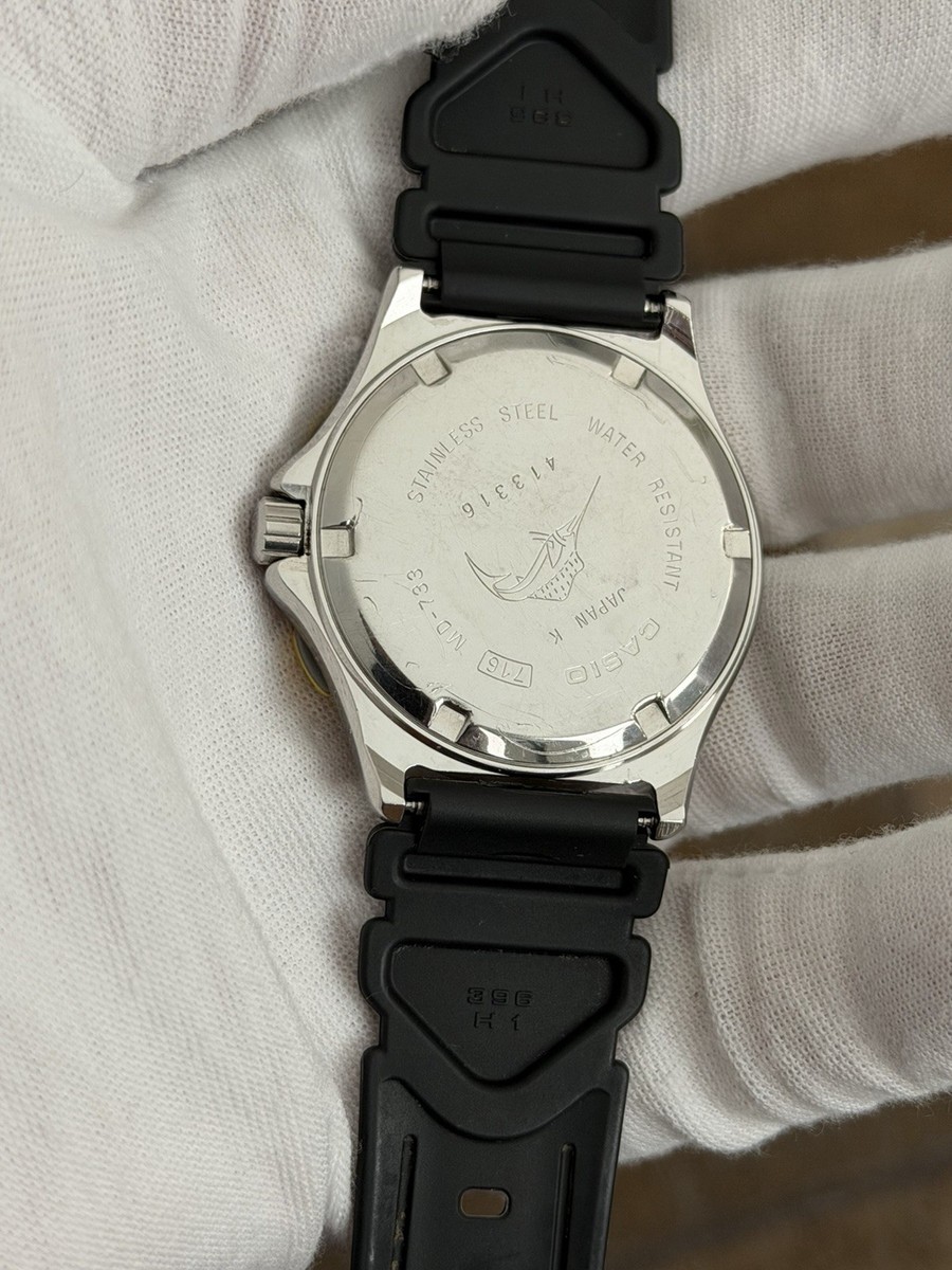 Rare JDM CASIO Marlin Triple Calendar Moonphase MD-733 Colorfull