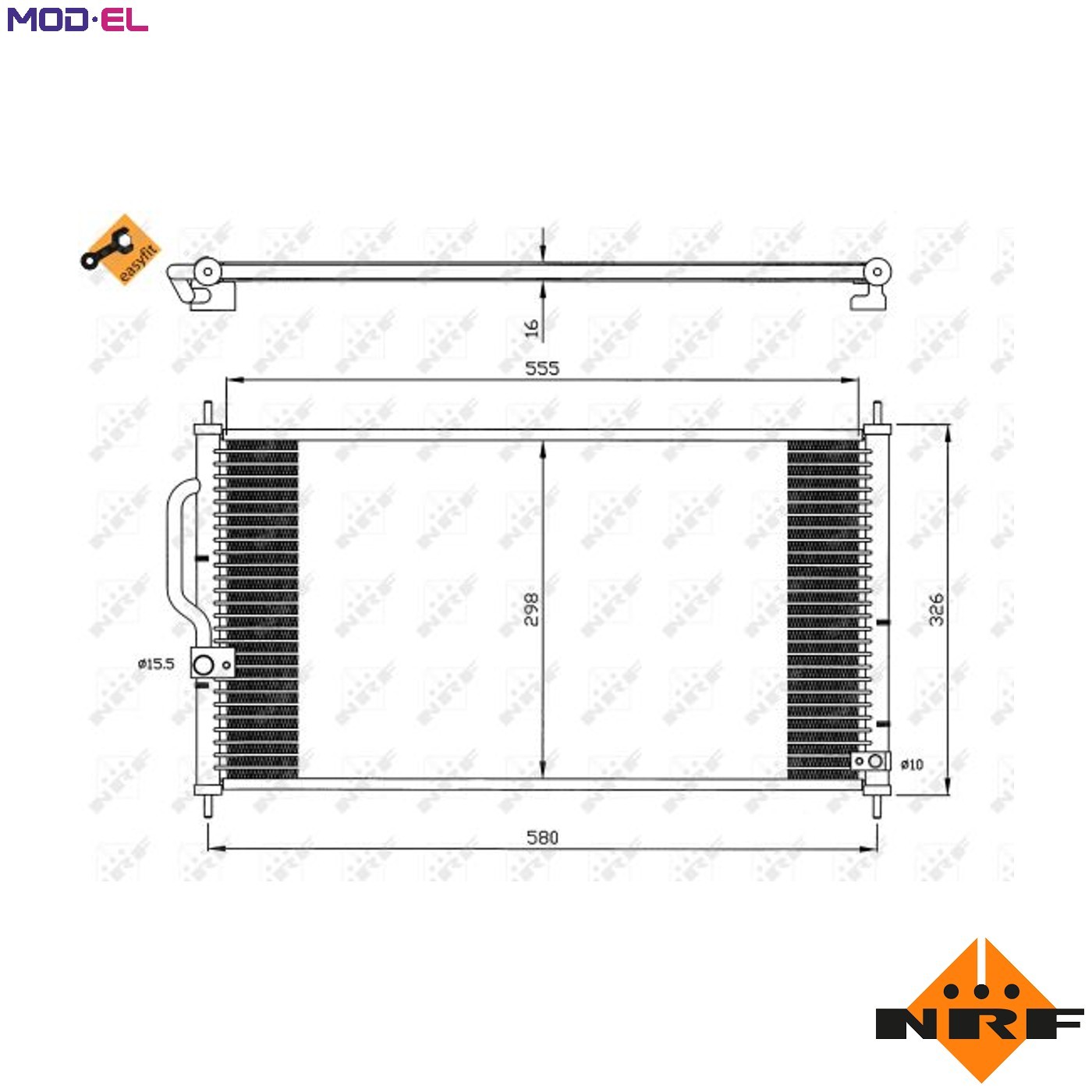 CONDENSER AIR CONDITIONING 35627 FOR HONDA B20B 2.0L B18C6 1.8L B20Z1 2.0L 4cyl