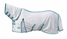 WeatherBeeta Zephyr Plus Mesh Combo Neck Fly Sheet 84  Silver Teal Belly Wrap