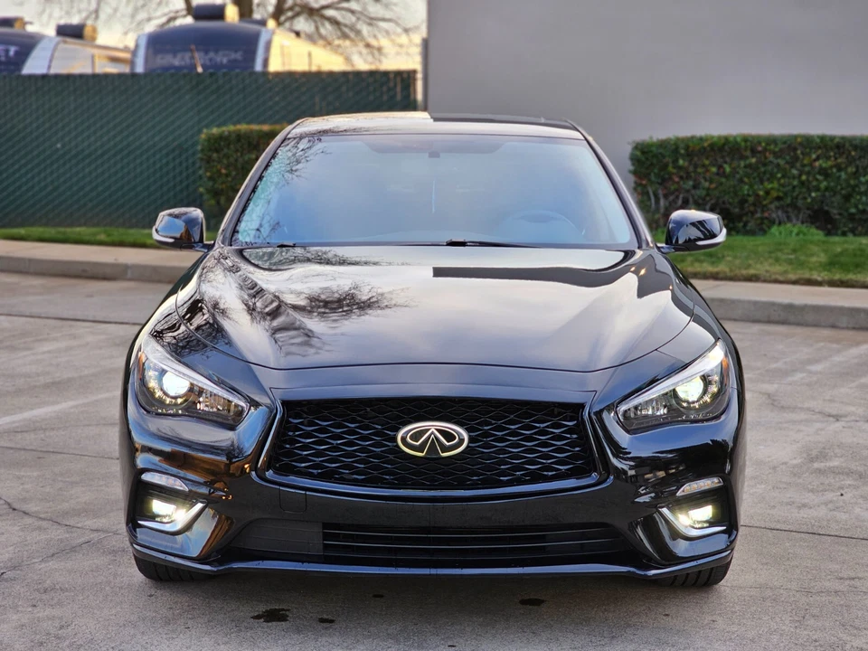 FOR 2018-2024 INFINITI Q50 WHITE LED All Black Emblem. - Image 4 of 4