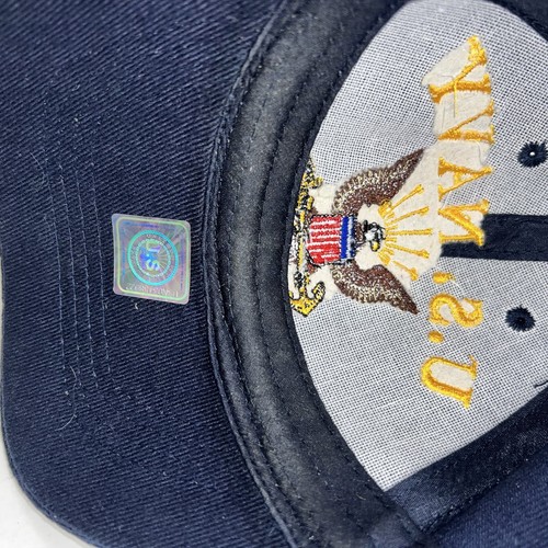Eagle Emblems U.S. Navy Veteran Embossed Cap Hat One Size Adjustable Navy Blue - Picture 7 of 8