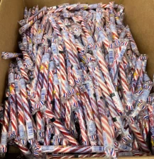 Atkinson Jumbo Red & White Mint Candy Sticks 300 Count - 0.7 oz each Free Ship