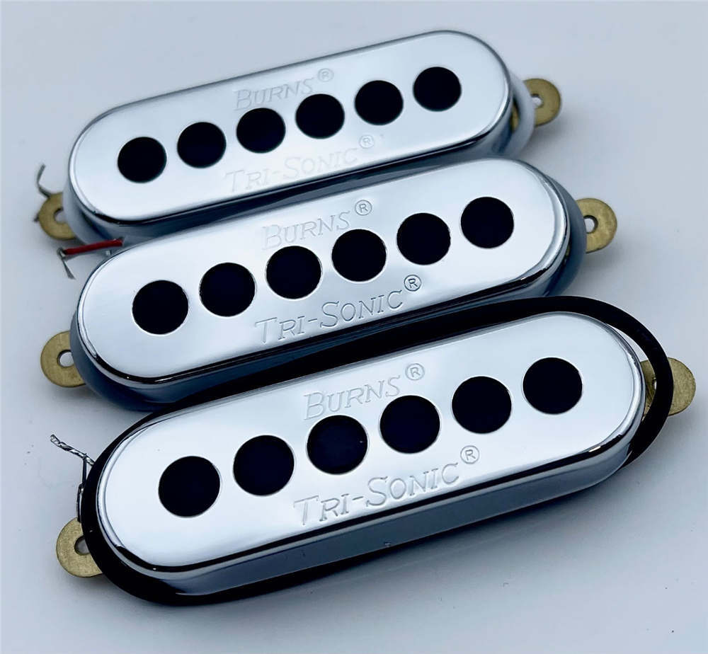1 Set Burns SSS Tri-sonic Single Alnico Electric Guitar Pickups Chrome