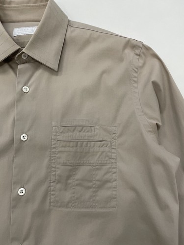 Prada S/S 06 Beige Utility Shirt Size EU 41 / 16 / Medium (Slim) - Picture 7 of 13