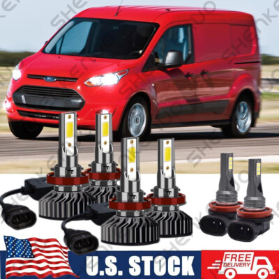 For Ford Transit Connect 2014-17 - Front LED Headlight Hi/Lo/Fog Light Bulb Qty6